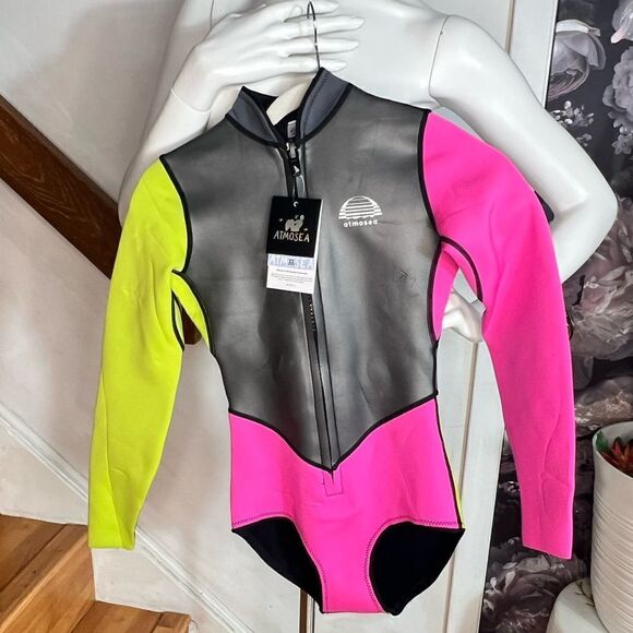 Free People Atmosea Splice Zip Surf Suit/ size S - Picture 10 of 13